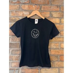 Vintage Disturbed Band T-Shirt Giant Black Graphic Baby Tee OSFA Nu Metal